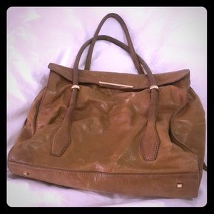 Vince Camuto olive green leather handbag